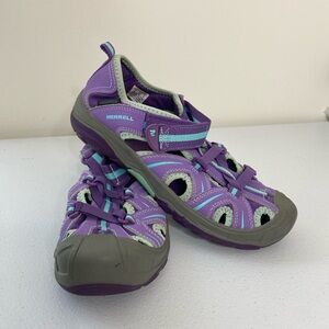 EUC Merrell women’s purple blue Velcro strap hydro hiker hiking sandals‎ shoes 6